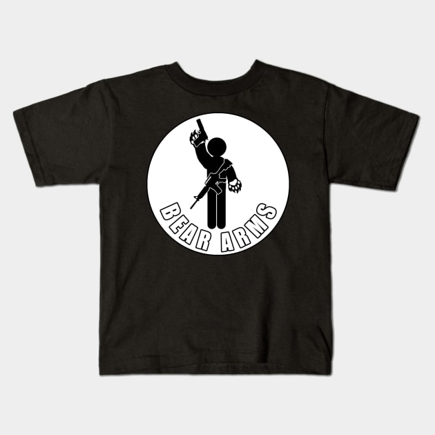 Bear Arms Kids T-Shirt by  The best hard hat stickers 